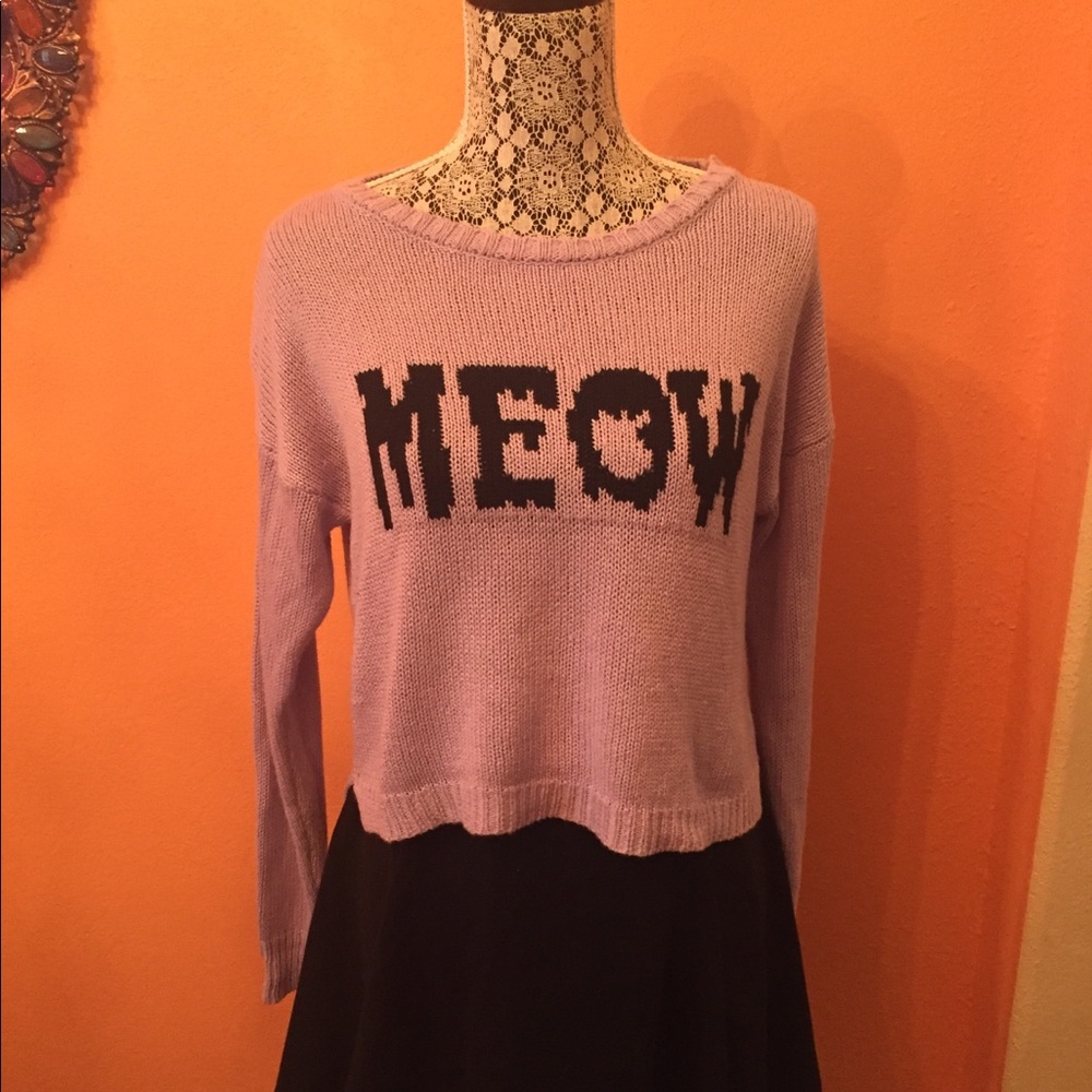 Lavender crop sweater